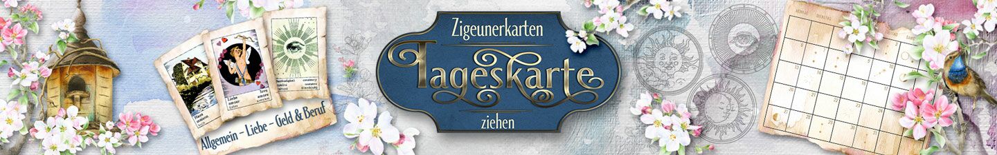 Zigeunerkarten kostenlose Tageskarte ziehen - Kartenlegen
